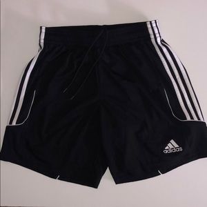 Adidas white stripe soccer shorts